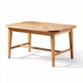 Wooden dining table in natural finish 120 x 80 x 75cm suitable for home use